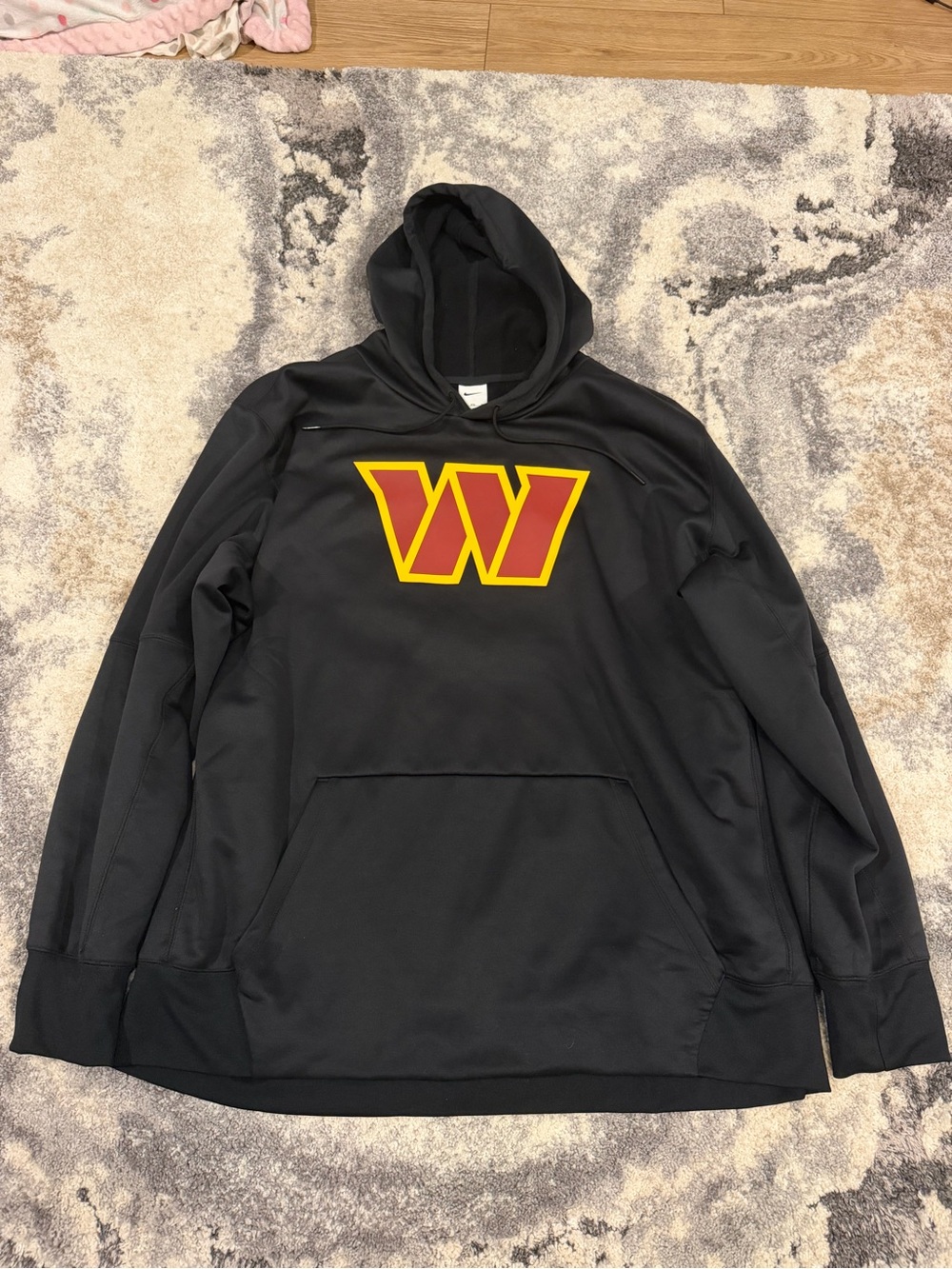 Black Hoodie Washing Commanders Nike Sweatshirt 3XL